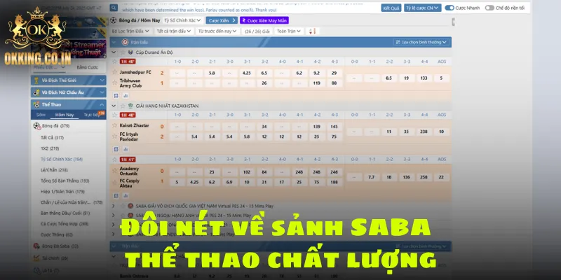 Đôi nét về sảnh SABA thể thao chất lượng