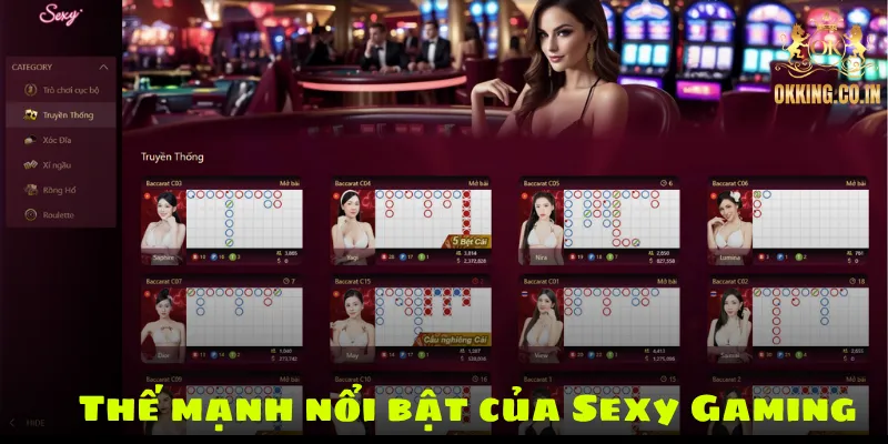 Thế mạnh nổi bật của Sexy Gaming