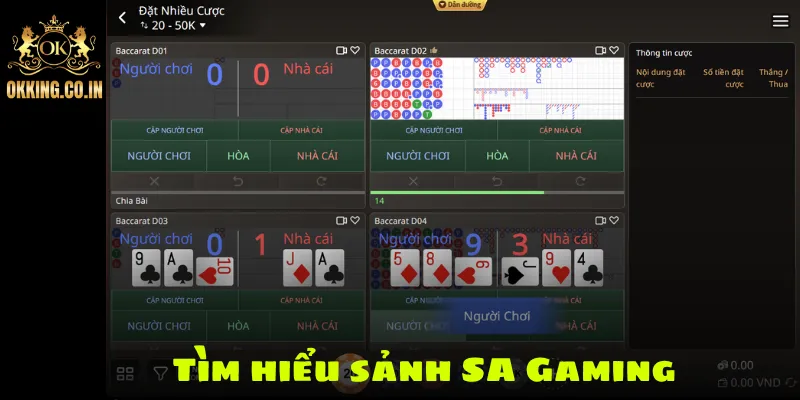 Tìm hiểu sảnh SA Gaming